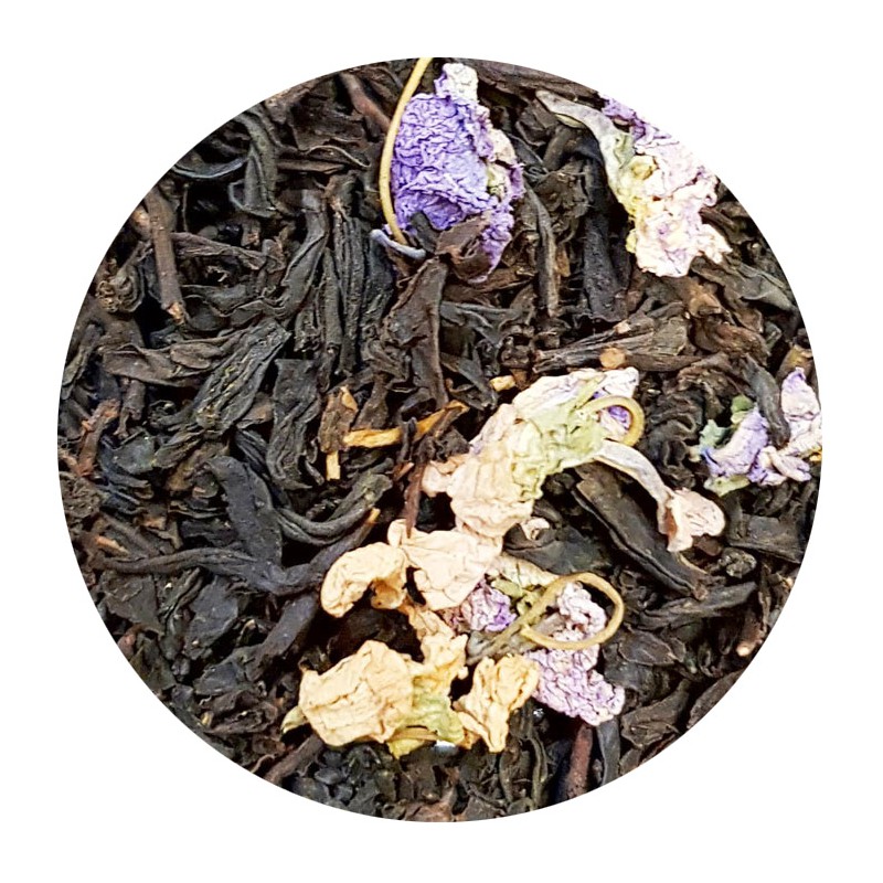 Thé Noir à la Violette - Thé en vrac - Comptoir des Arômes