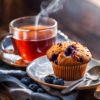 Le rooibos muffin myrtille délicieux comme un gâteau