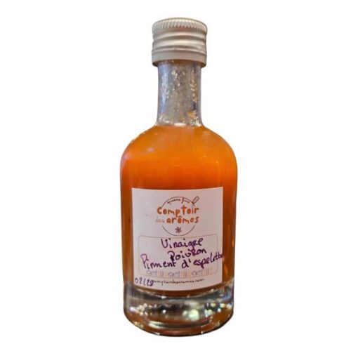 vinaigre tomate poivron piment espelette petite bouteille