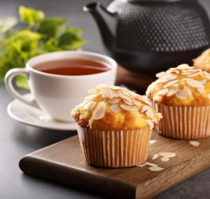 des muffins aromatisé au thé aux amandes