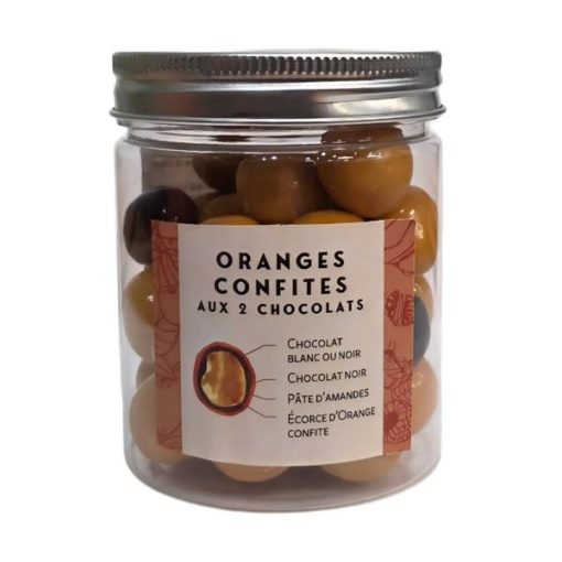 oranges confites aux deux chocolats Doucet