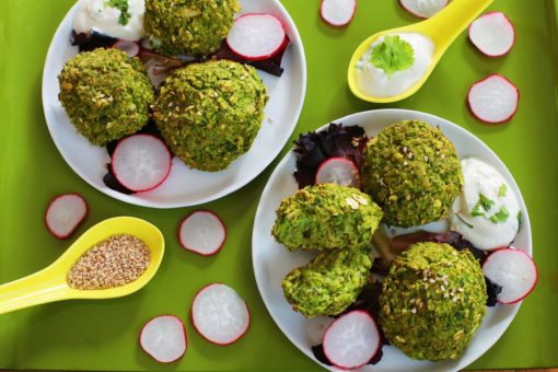 Falafels aux petits pois et aux épices