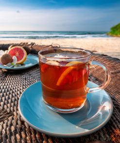 un Rooibos qui vous transportera à Bali. Jasmin litchi pamplemouse