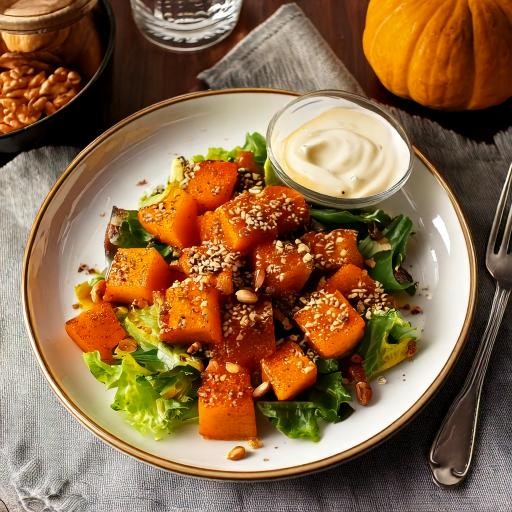 Cubes de butternut rôtis au miel et aux épices de Noël