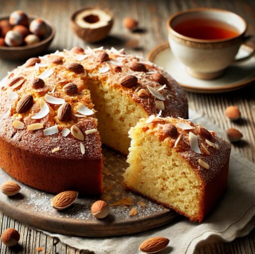 Dégustez un délicieux gâteau sans gluten à la noix de coco, noisette et amande ! Moelleux, parfumé et sain, cette recette facile allie gourmandise et bienfaits. Parfait pour un dessert léger et savoureux. À tester absolument !