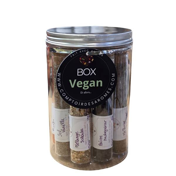 Avec notre box d'épices Vegan sublimer tous vos plats de légumes frais ou secs et vos salades