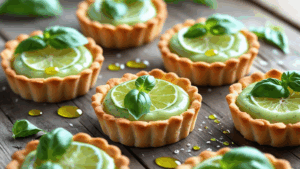 Tartelettes citron vert & basilic