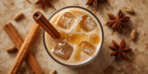 latte chai glacé miel et épices