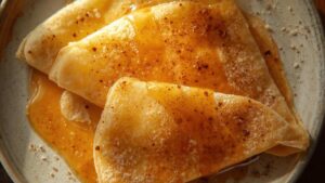 Crêpes miel fleur d'oranger & épices douces