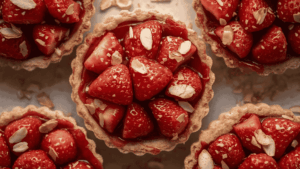 Tartelettes express fraises & amandes