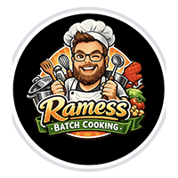 Logo Ramess Batch Cooking, service culinaire dédié à l’organisation des repas, aux préparations maison et aux idées pratiques pour cuisiner plus facilement.