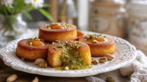 Moelleux aux abricots et cœur fondant à la pistache