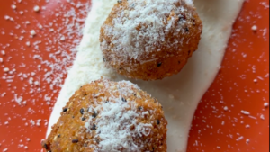 Arancini croustillants tomate, parmesan & cœur mozzarella 