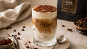 Iced tiramisu latte