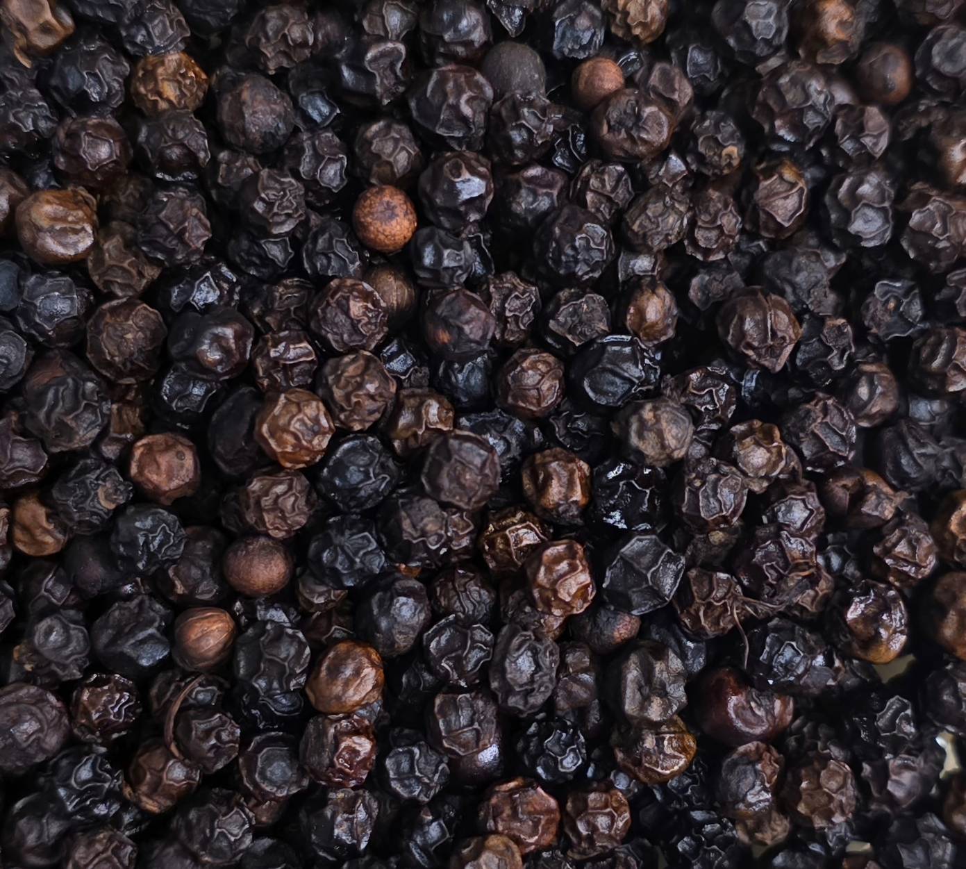 Poivre Tellicherry fumé du Comptoir des Arômes, un poivre noir intense aux notes boisées, chaudes et légèrement fumées pour relever les recettes.